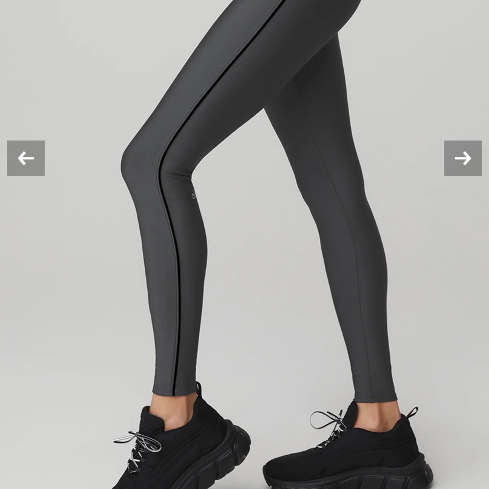 Alo Airlift Suit Up Gray Leggings - Picture 3 of 5